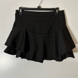 🍀BUNDLE DEAL SHEIN Women’s Black Ruffle Mini Skort - Size Medium (6)